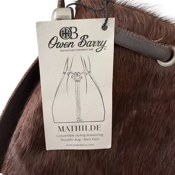 NWTs Owen Barry Cowhide Backpack/Shoulder Bag Mathilde Purse - Picture 14 of 16
